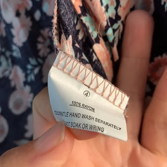 Selfie Leslie Floral Wrap Dress large maxi bohemian ruffle size L cottagecore - Picture 10 of 16